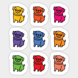 Rainbow bulldog Sticker